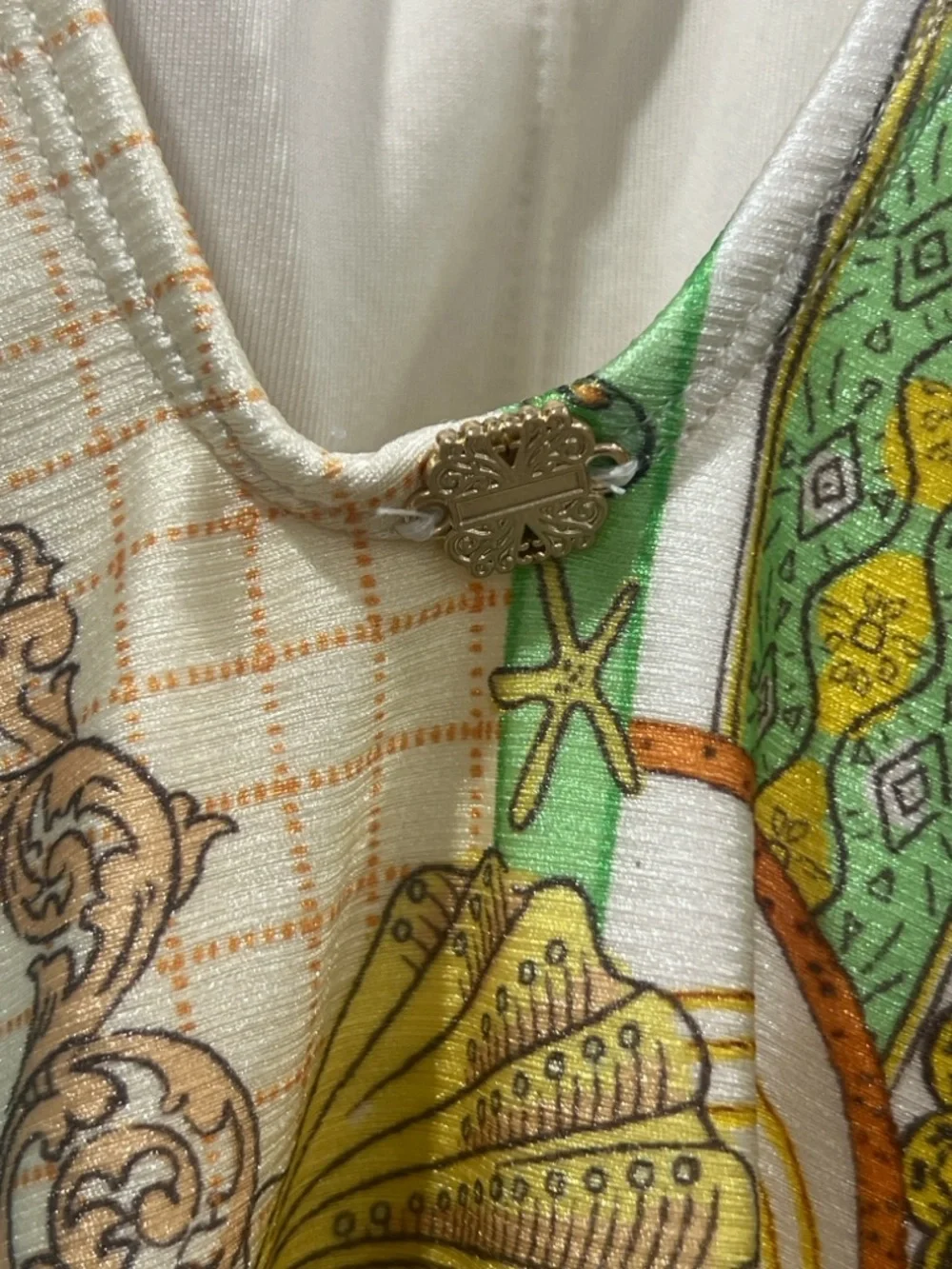 Never Fully Dressed Ecru Map Isla Scoopback Swimsuit Tummy Control Size US 20 - Picture 4 of 13